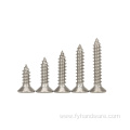 Flat head point thread cutting self tapping screw